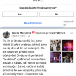 přidání recenze na facebook