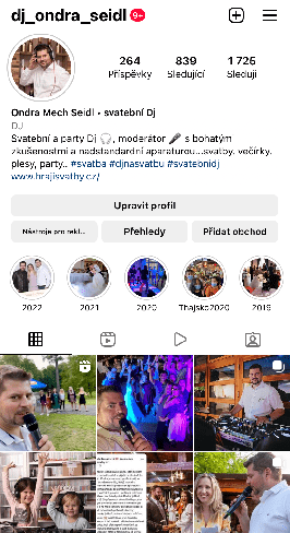 Svatební DJ Ondra Seidl Instagram