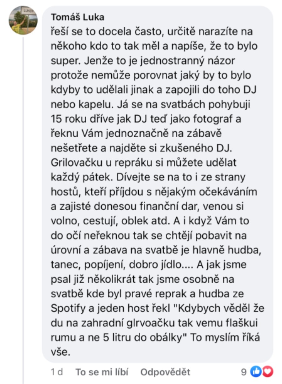 zkušenosti spotify svatba