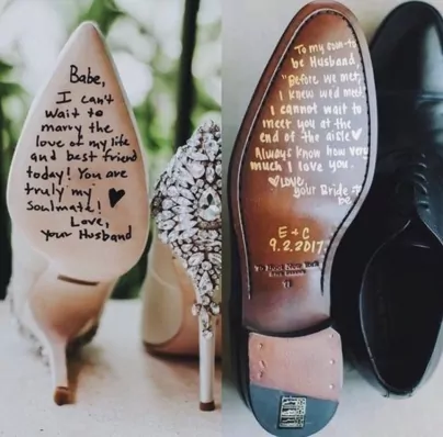 vzkaz na botě svatba